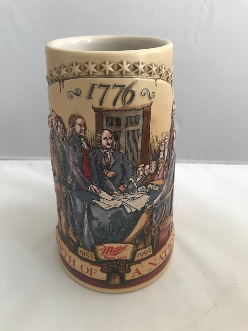 Miller High Life Beer Stein Birth of a Nation 2nd in Series Signing Declaration